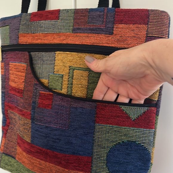 DANNY K -Isabella tote FESTIVAL PATTERN Tapestry Tote and ACCESSORIES ! NWOT - Picture 3 of 8